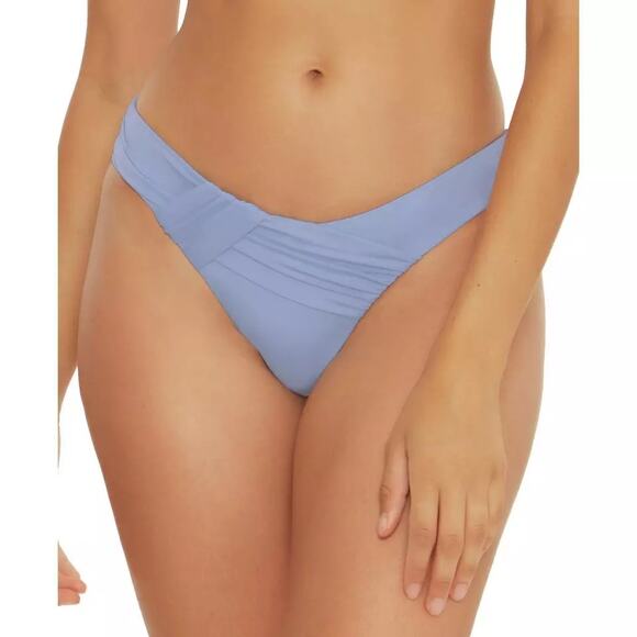 Becca Rebecca Virtue Layover Milani Hipster Bikini Bottom Size M Blue New - Picture 1 of 5